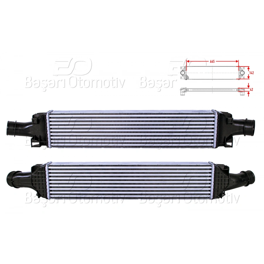 TURBO RADYATORU (INTERCOOLER) 665X142X42 AUDI A4 A5 A6 20 16>