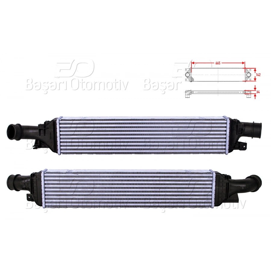 TURBO RADYATORU (INTERCOOLER) 665X142X64 AUDI Q3 2.0 TDI 11>