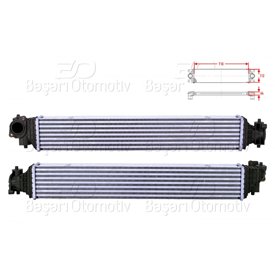 TURBO RADYATORU (INTERCOOLER) 710X112X64 HONDA CIVIC (FC_) 1.5 VTEC 16-22 CIVIC HB (FC_, FK_) 1.5 VTEC 17-22