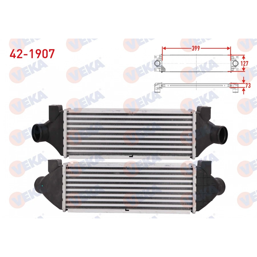 TURBO RADYATORU (INTERCOOLER) ARKADAN ITIS FORD TRANSIT (V184) 2.4 TDCI 2000-2006