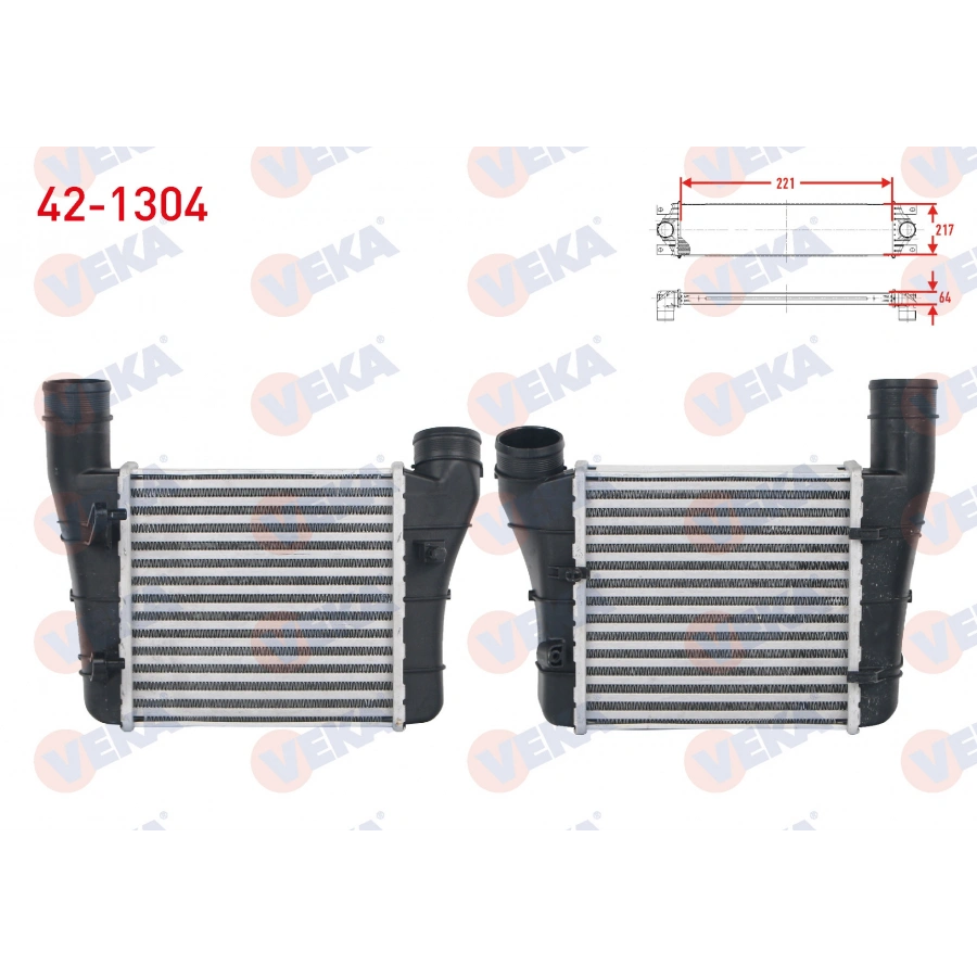 TURBO RADYATORU (INTERCOOLER) AUDI A4 1.9 TDI M-T - 2.0 TDI 2004-2008/ A6 1.9 TDI 1997-2004