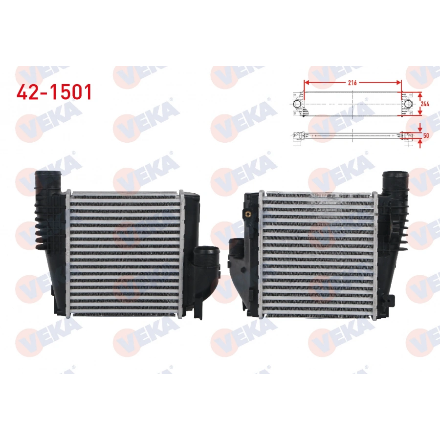TURBO RADYATORU (INTERCOOLER) BERLINGO 1.5/1.6 BlueHDI 18-/ C4 PICASSO II 1.6 HDI - 1.6 THP 13-/ 308 II 1.2 THP - 1.6 HDI - 1.6 THP - 1.5 BlueHDI 14-/ PARTNER 1.6 BlueHDI 18- / RIFTER 1.5 HDI 2019-