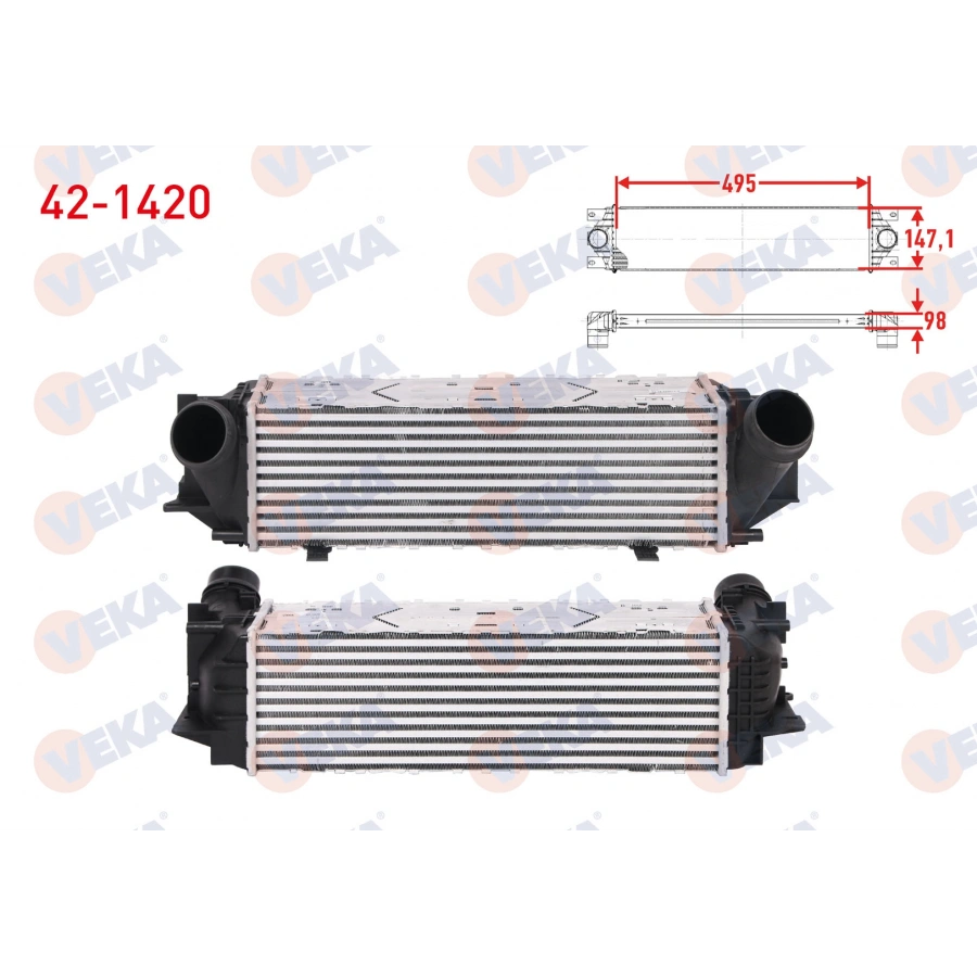 TURBO RADYATORU (INTERCOOLER) BMW 5 (F10) 520 I 184 hp 1996-2003