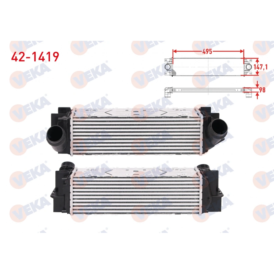 TURBO RADYATORU (INTERCOOLER) BMW X3 (F25) XDRIVE 30 D 258 hp 2011-2016
