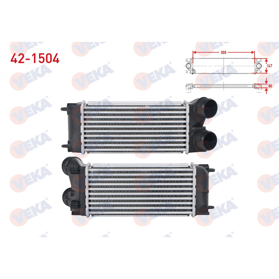 TURBO RADYATORU (INTERCOOLER) CITROEN C4 1.6 - 1.6 THP 2004-/ DS4 - DS5 1.6 THP 2011-/ PEUGEOT 3008 1.6 THP 2009-/ 308 1.6 THP 2007-2013