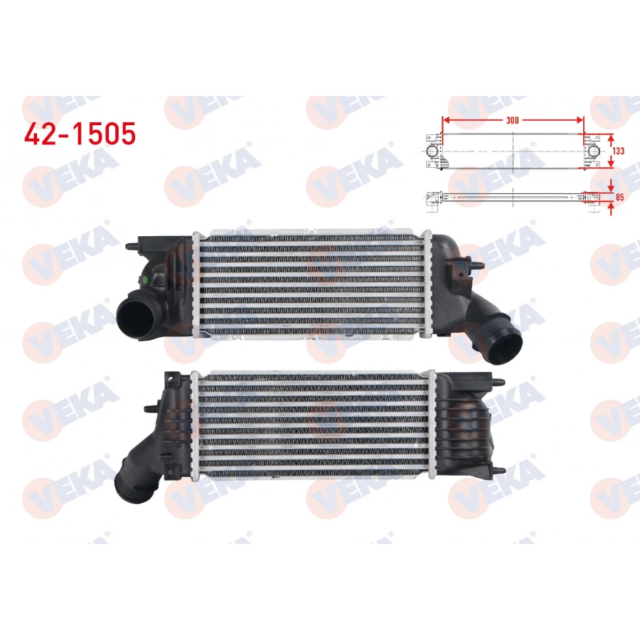 TURBO RADYATORU (INTERCOOLER) CITROEN C5 II 1.6 HDI - 2.0 HDI 2004-2008/ PEUGEOT 407 1.6 HDI - 2.0 HDI 2004-2011