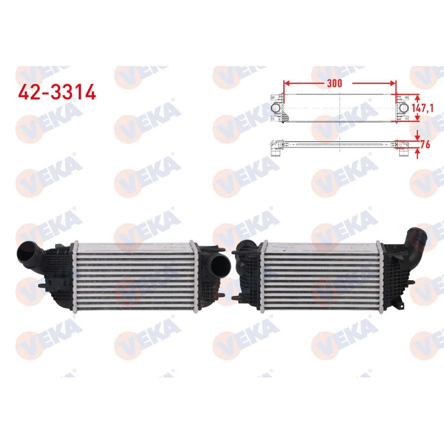 TURBO RADYATORU (INTERCOOLER) CITROEN C5 III 2.0 HDI 136 hp 2008-