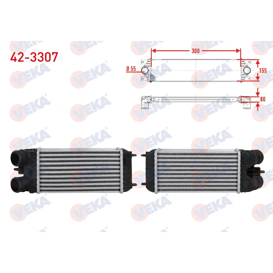TURBO RADYATORU (INTERCOOLER) CITROEN DS3 1.6 THP 2009-2013 / PEUGEOT 207 1.6i 16v 2006-2012 / 208 1.6 - 1.6 GTI 2012-