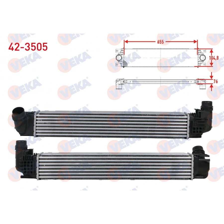 TURBO RADYATORU (INTERCOOLER) DACIA DUSTER 1.5 DCI (K9K 892-894-896-898) 2012-
