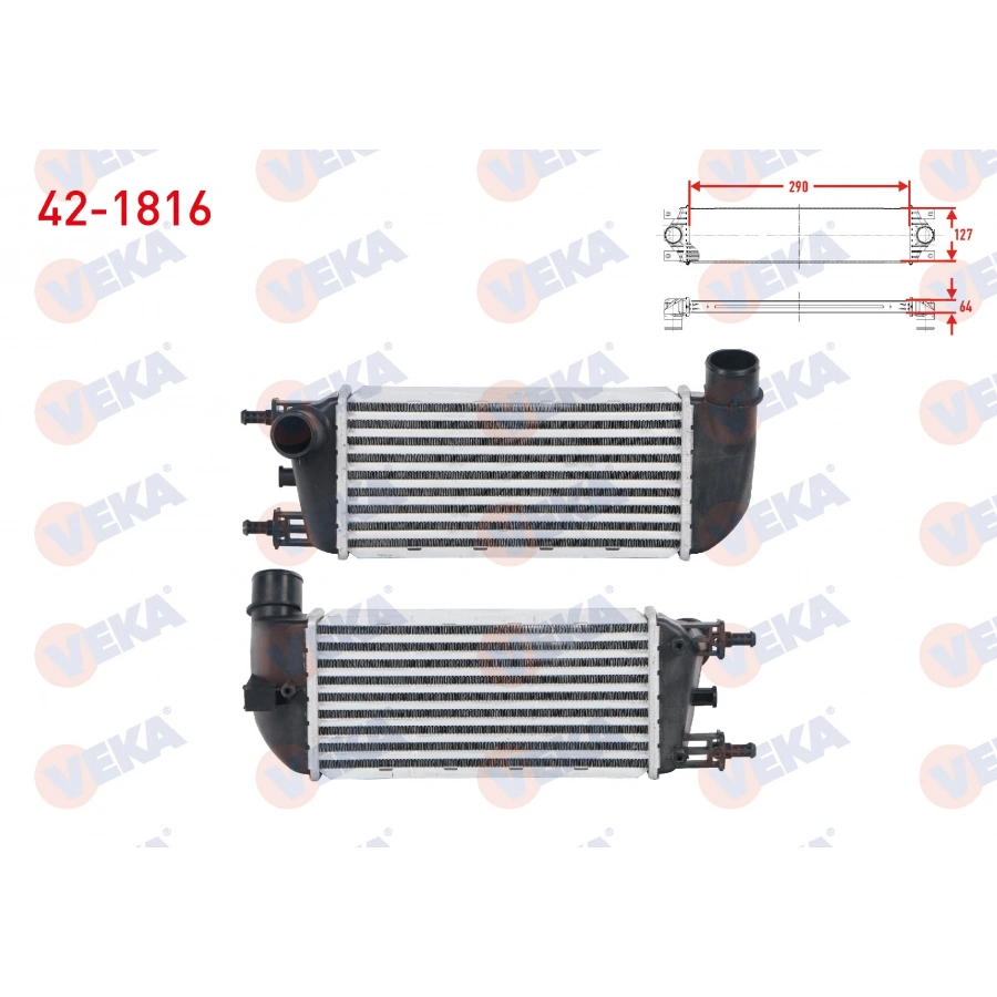 TURBO RADYATORU (INTERCOOLER) FIAT 500 1.2 - 1.3 MJT 2008-2012