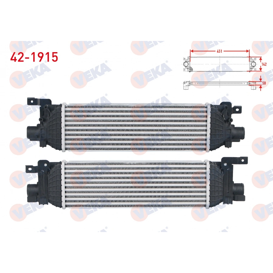 TURBO RADYATORU (INTERCOOLER) FORD FIESTA V 1.4 TDCI - 1.6 TDCI M-T 2001-2008/ FUSION 1.4 TDCI - 1.6 TDCI M-T 2002-2010