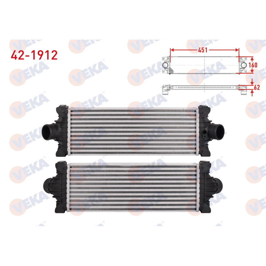 TURBO RADYATORU (INTERCOOLER) FORD TOURNEO CUSTOM 2.2 TDCI 2012-/ TRANSIT (V348) 2.2 TDCI 2009-2014/ TRANSIT (V363) 2.2 TDCI 2014- / TRANSIT CUSTOM 2.2 TDCI 2012-