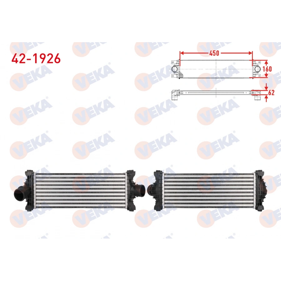TURBO RADYATORU (INTERCOOLER) FORD TRANSIT (V363) 2.0 EcoBlue 2016- / TOURNEO (V362) 2.0 EcoBlue 2015-