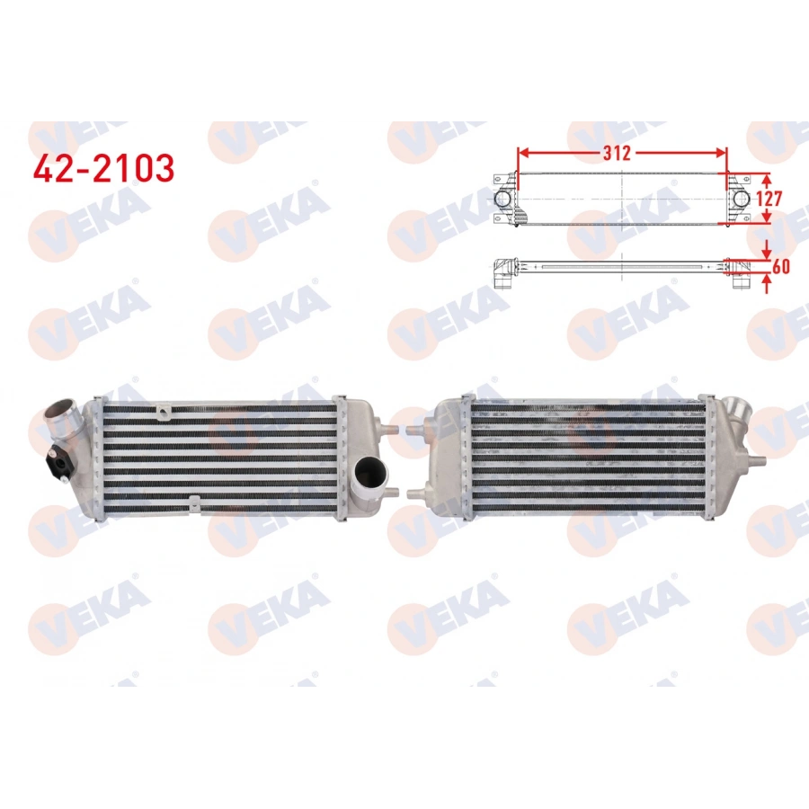 TURBO RADYATORU (INTERCOOLER) HYUNDAI ACCENT ERA 1.5 CRDI 2006-2012 / KIA RIO II 1.5 CRDI 2006-2011