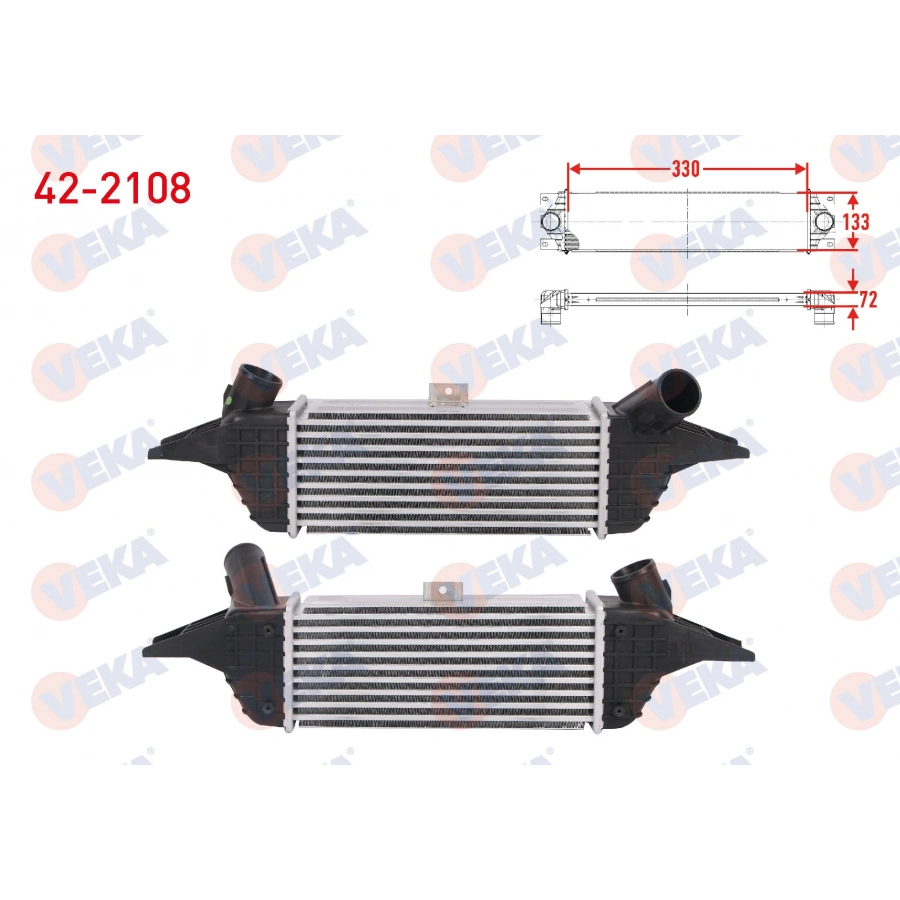 TURBO RADYATORU (INTERCOOLER) HYUNDAI H-1 PLATFORM SASI 2.5 D 99 hp 2000-2004