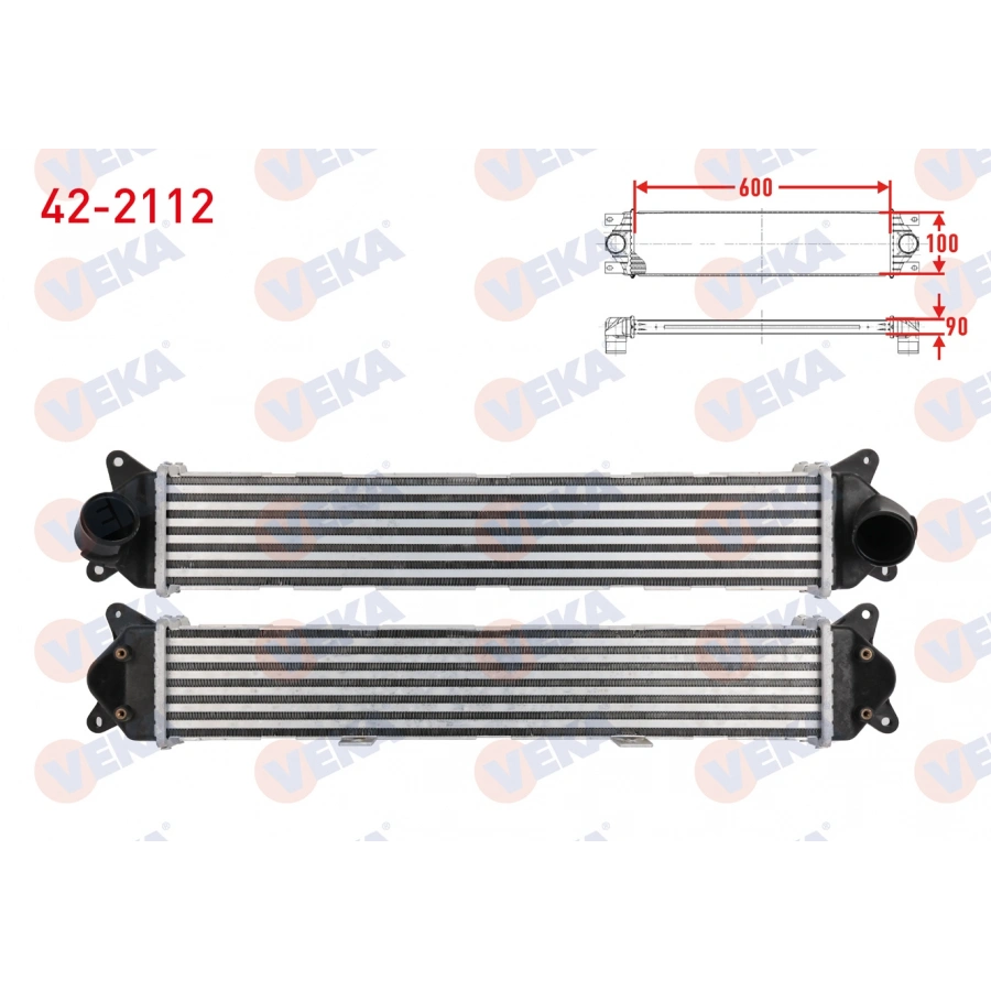 TURBO RADYATORU (INTERCOOLER) HYUNDAI i30 2016- / ELANTRA 2016- / KIA CEED 2015- / PROCEED 2019- / XCEED 2019- / 1.0 T-GDI, 1.6 T-GDI, 1.6 CRDi