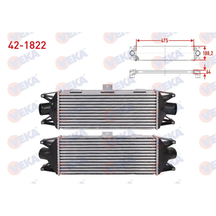 TURBO RADYATORU (INTERCOOLER) IVECO DAILY III MINIBUS/OTOBUS 35 S 12, 35 C 12, 40 C 12 116 hp 2003-2006