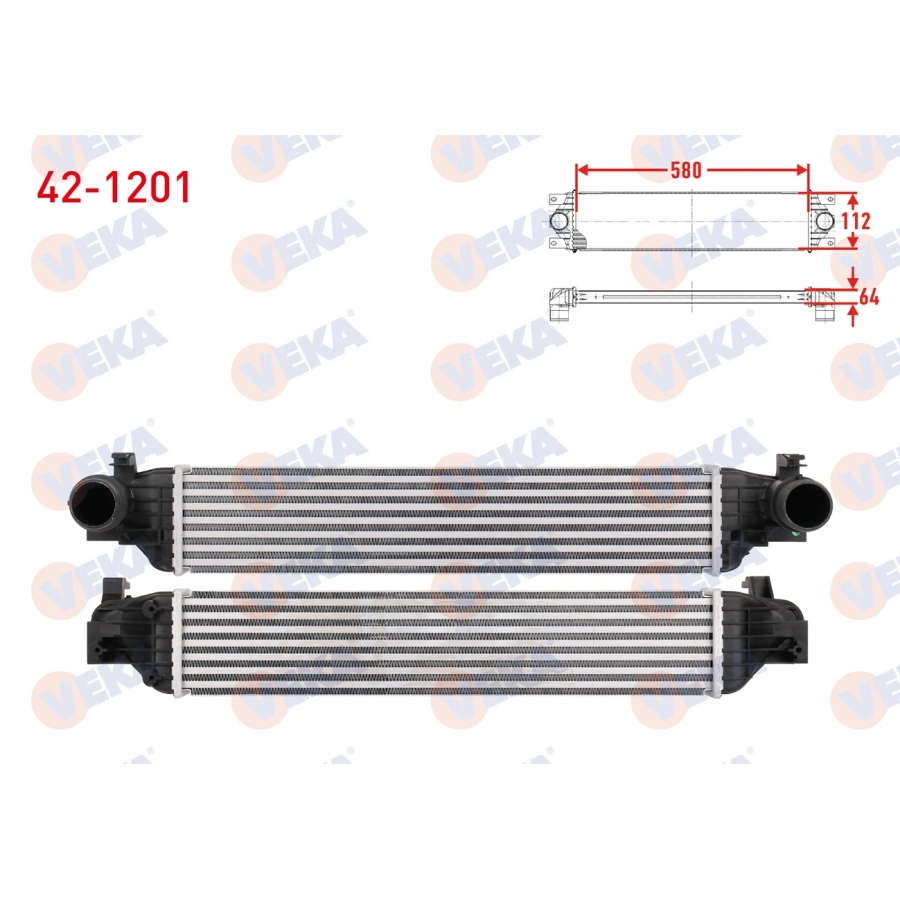 TURBO RADYATORU (INTERCOOLER) JEEP COMPASS 1.4, 1.6 D, 2.0 D 2017-