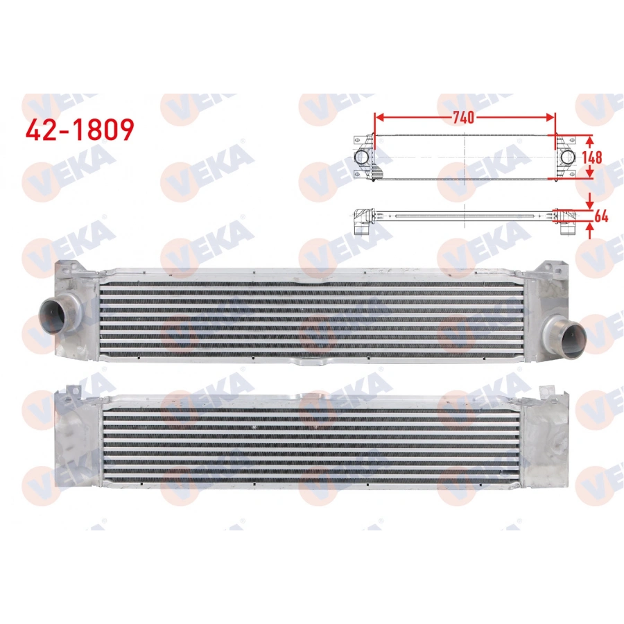 TURBO RADYATORU (INTERCOOLER) KALIN TIP FIAT DUCATO (250) 2.3 MJT EURO 5 2006-2014