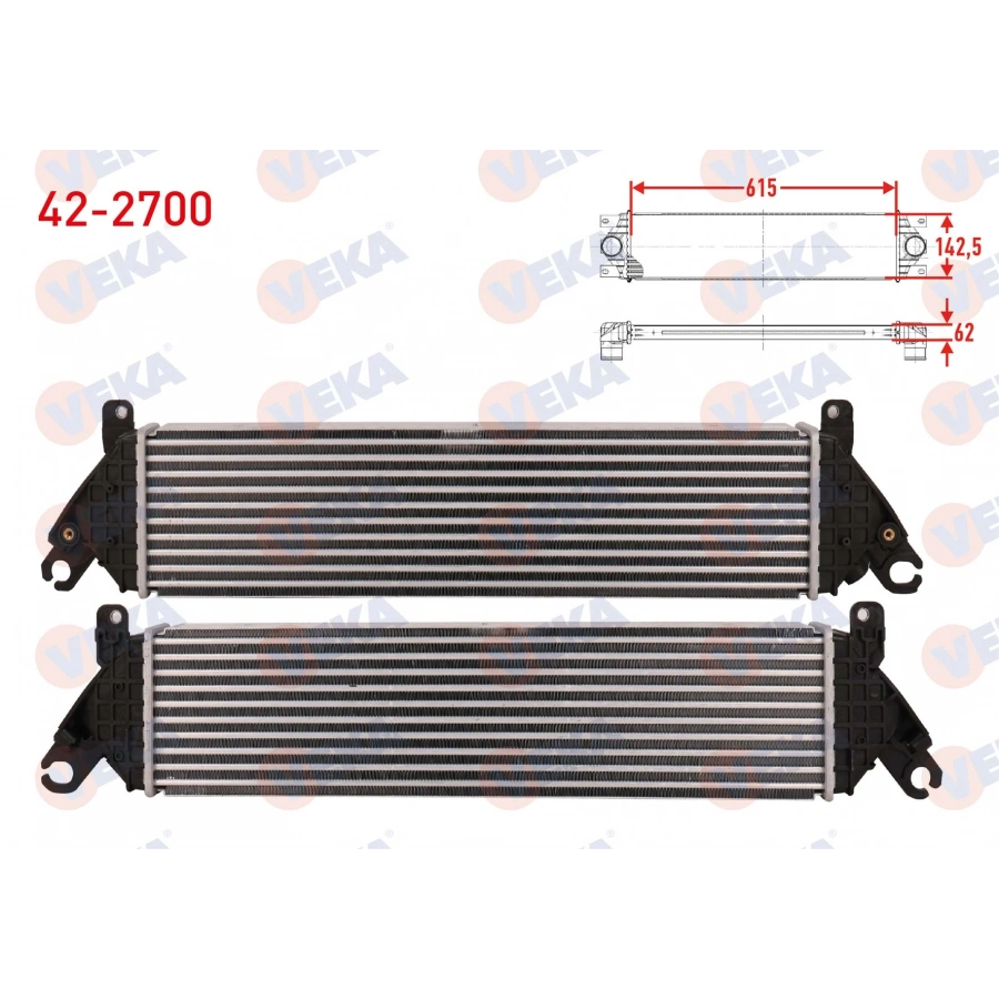 TURBO RADYATORU (INTERCOOLER) MAZDA 3 2.2 D 150 hp 2013-