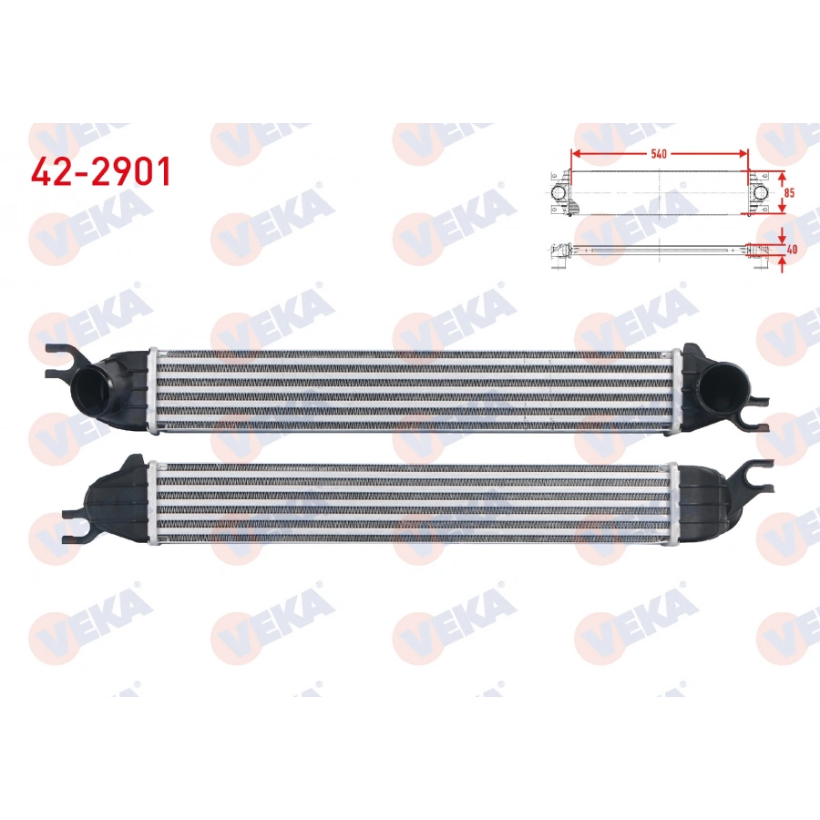 TURBO RADYATORU (INTERCOOLER) MINI COOPER 1.6 D - 1.6i 2006-2013/ CLUBMAN 1.6 2007-/ COUNTRYMAN 1.6 2010-2014