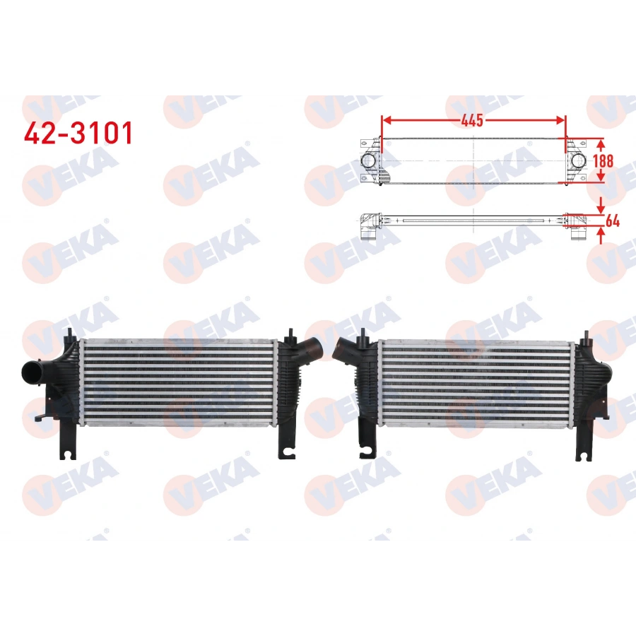 TURBO RADYATORU (INTERCOOLER) NISSAN NAVARA (D40) 2.5 DCI 2005-2015