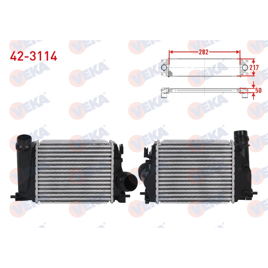 TURBO RADYATORU (INTERCOOLER) NISSAN QASHQAI II SUV 1.2 DIG-T 115 hp 2013-