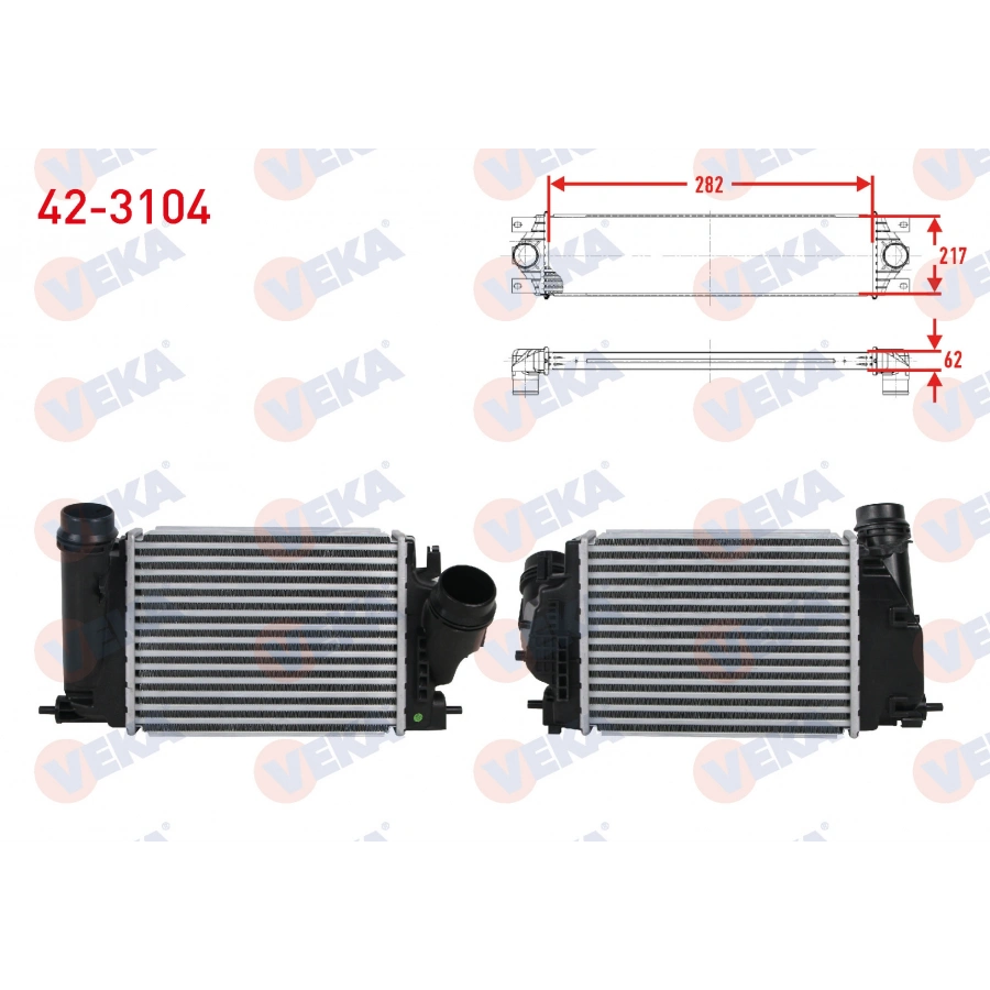 TURBO RADYATORU (INTERCOOLER) NISSAN QASHQAI (J11) 1.6 DCI 2014-