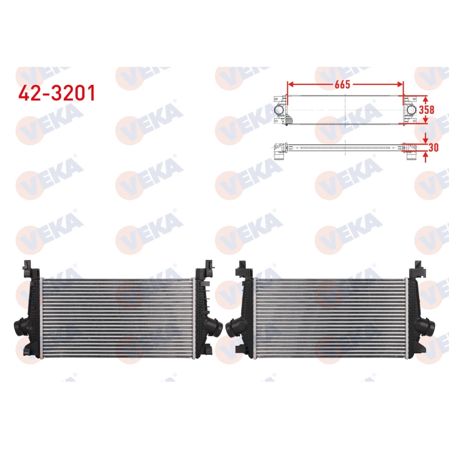 TURBO RADYATORU (INTERCOOLER) OPEL ASTRA J 1.3 CDTI 2009-2016