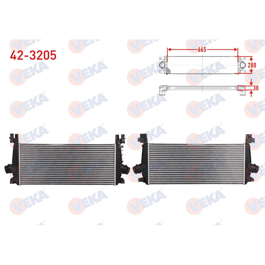 TURBO RADYATORU (INTERCOOLER) OPEL ASTRA J 1.4i 2009-2016