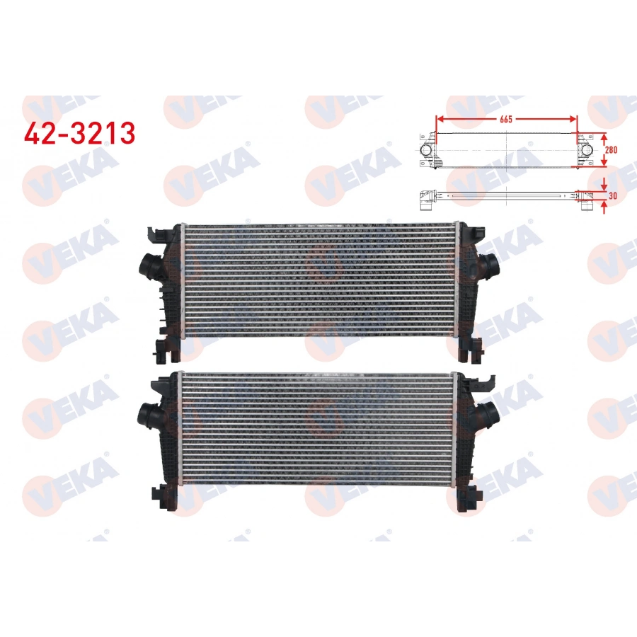 TURBO RADYATORU (INTERCOOLER) OPEL ASTRA J 1.6i A-T 2009-2016/ OPEL INSIGNIA 1.6 - 1.6 T A-T 2008-