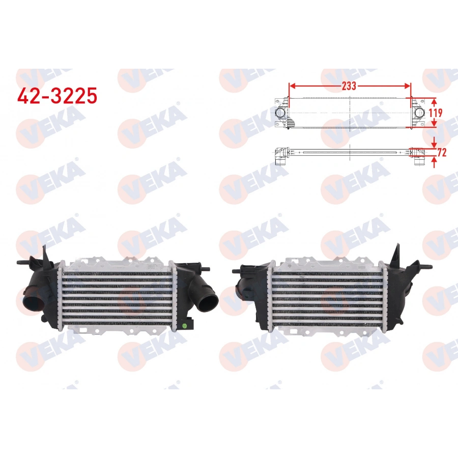 TURBO RADYATORU (INTERCOOLER) OPEL VECTRA B 2.0 DTI 16V 101 hp 1997-2002