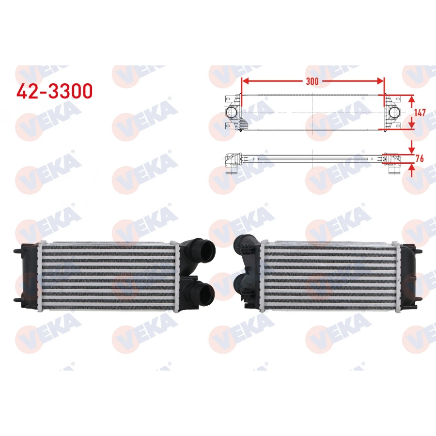 TURBO RADYATORU (INTERCOOLER) PEUGEOT PARTNER 1.6 HDI 110 HP 2008-
