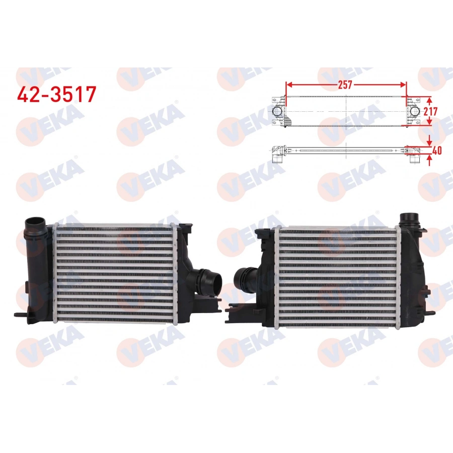 TURBO RADYATORU (INTERCOOLER) RENAULT CLIO IV 0.9 TCE 2012-