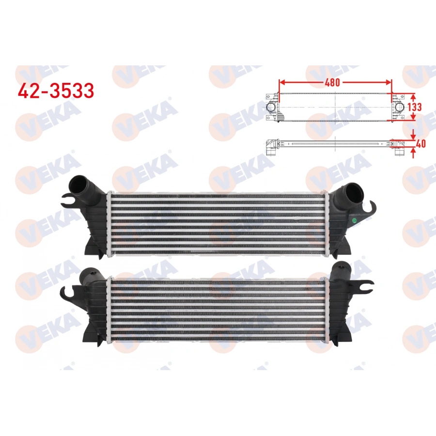 TURBO RADYATORU (INTERCOOLER) RENAULT KANGOO 1.9 dCi 2001-2008