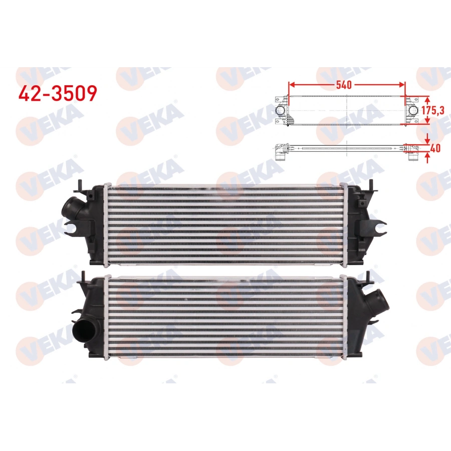 TURBO RADYATORU (INTERCOOLER) RENAULT TRAFIC II (FL) 2.0 DCI 2001-2014
