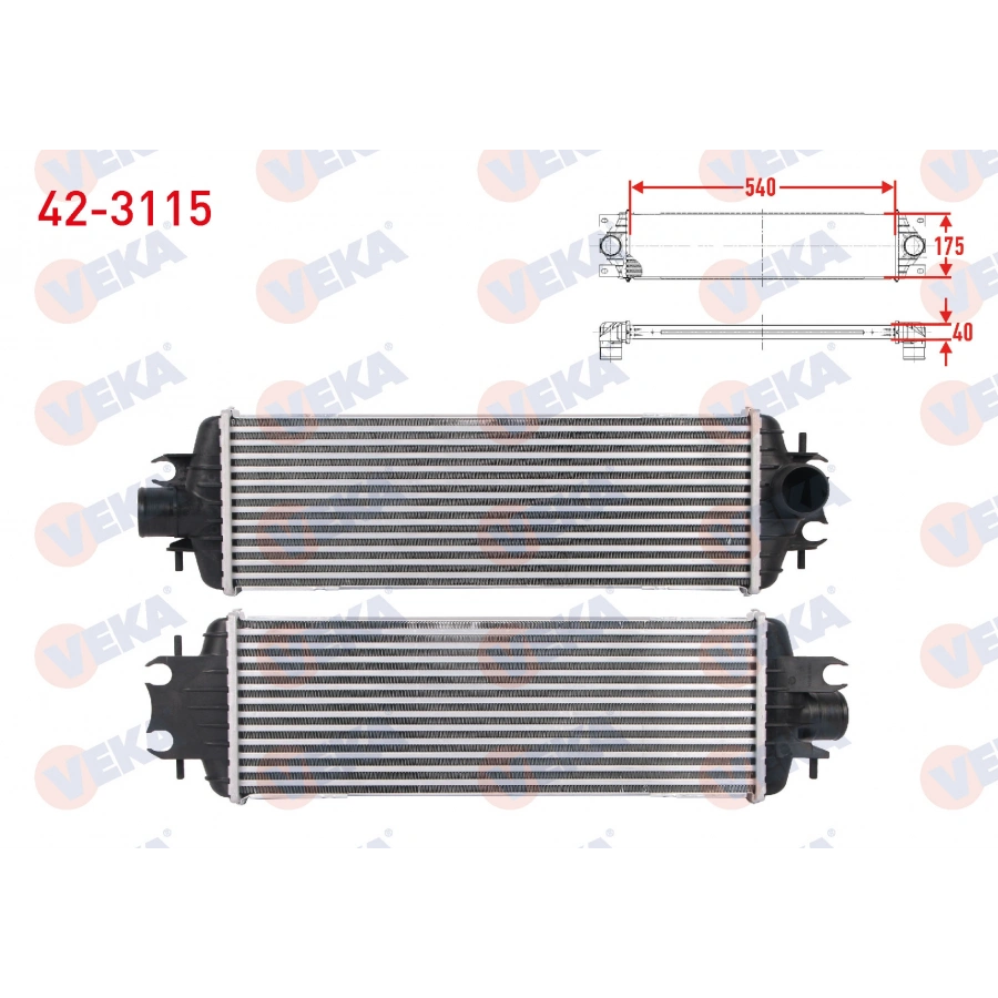 TURBO RADYATORU (INTERCOOLER) RENAULT TRAFIC II PANELVAN/VAN 2.5 DCI 135 135 hp 2003-