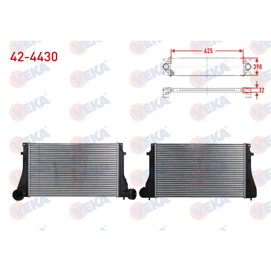 TURBO RADYATORU (INTERCOOLER) SEAT LEON 1.9 TDI 150 hp 1999-2006