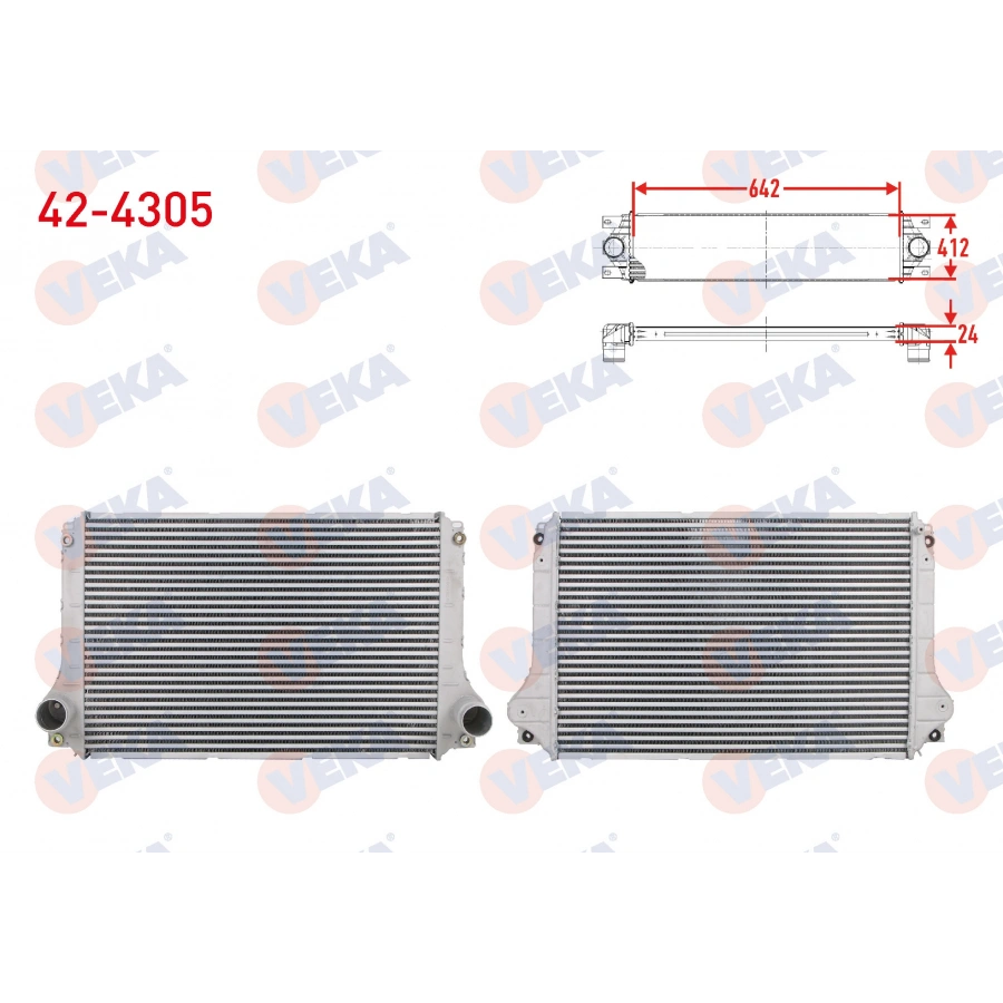 TURBO RADYATORU (INTERCOOLER) TOYOTA AVENSIS (T25) 2.0 D-4D 2003-2008