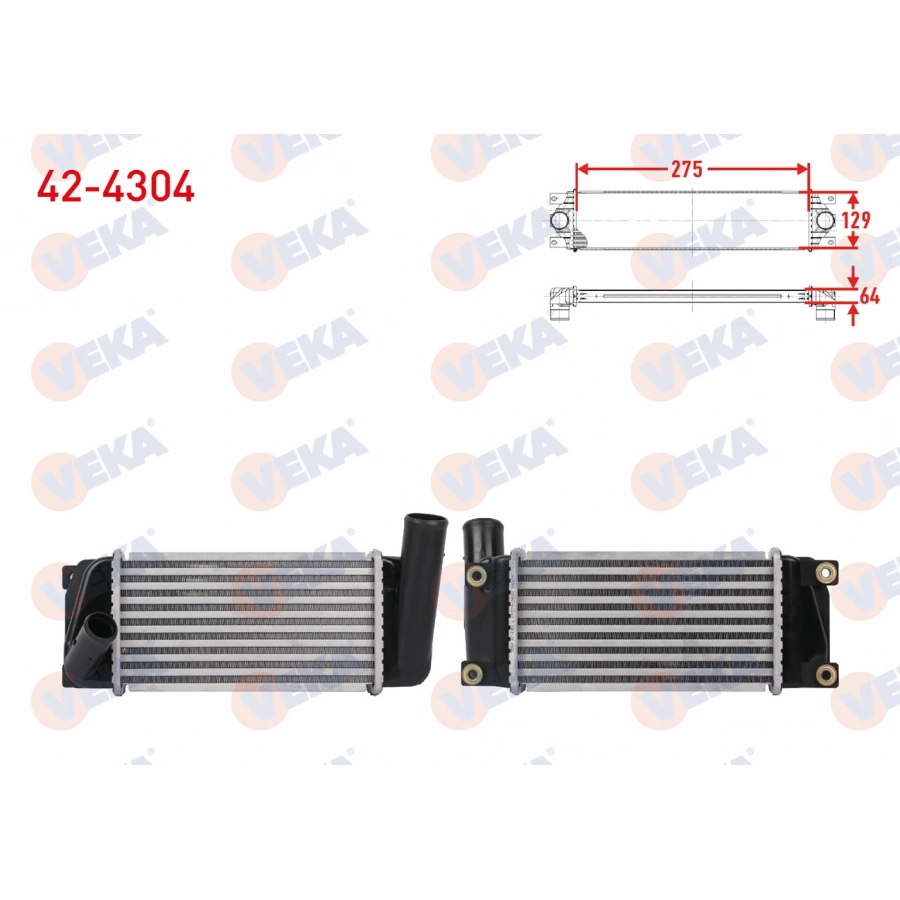TURBO RADYATORU (INTERCOOLER) TOYOTA COROLLA 1.4 D 2012-