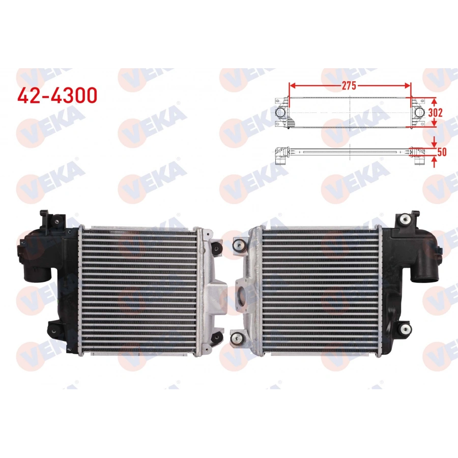 TURBO RADYATORU (INTERCOOLER) TOYOTA HILUX VII PICK-UP (_N1_, _N2_, _N3_ ) 2.5 D 4WD 2005-