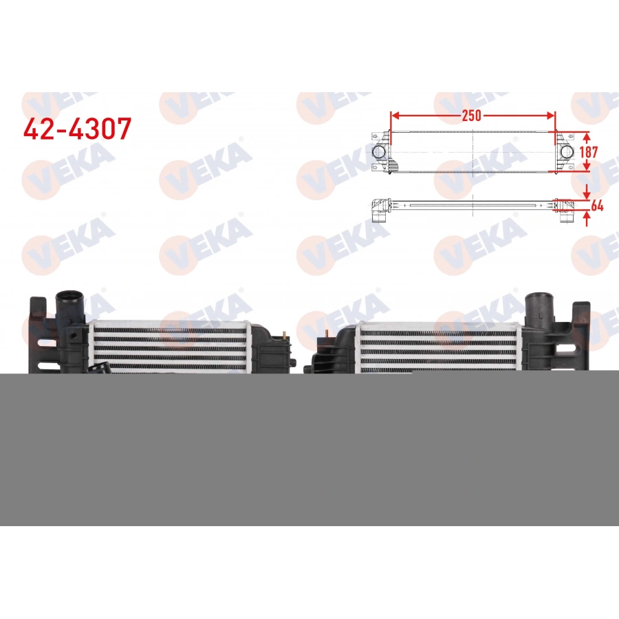 TURBO RADYATORU (INTERCOOLER) TOYOTA YARIS (P9) 1.4 D-4D 2006-2010