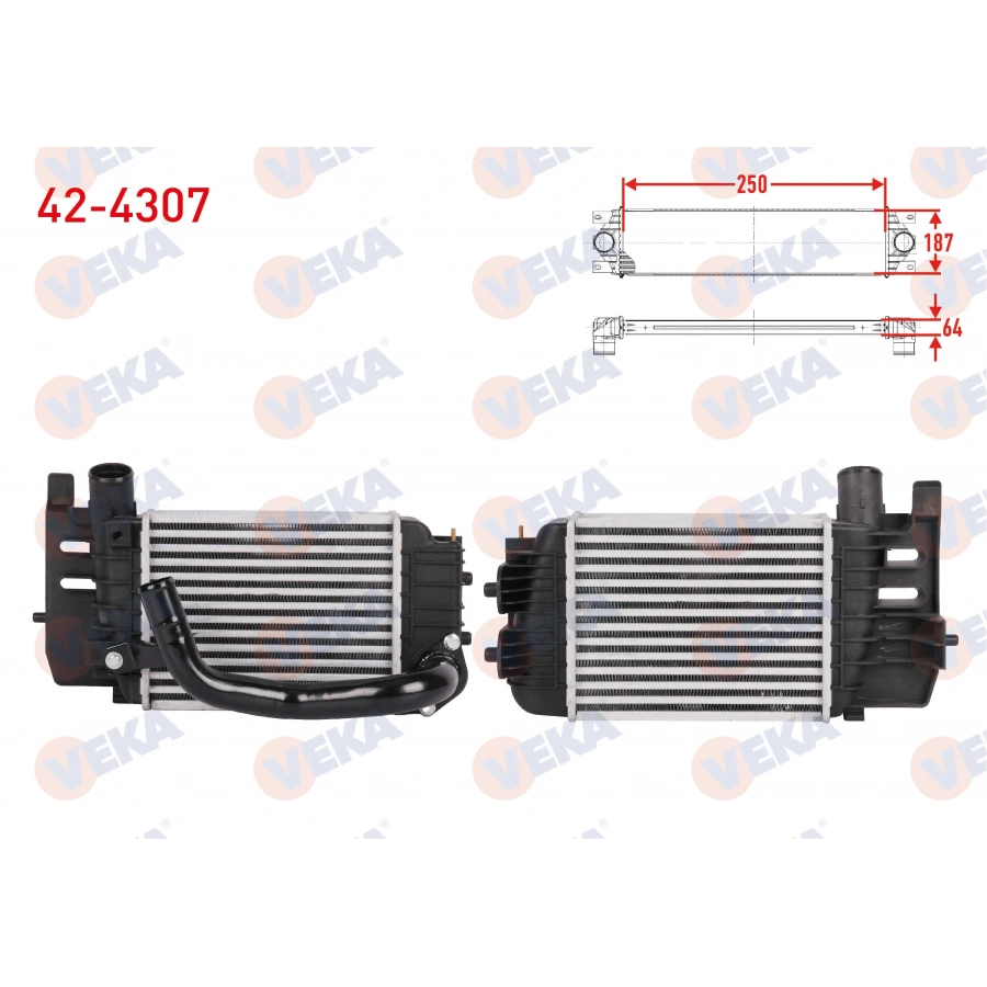 TURBO RADYATORU (INTERCOOLER) TOYOTA YARIS (P9) 1.4 D-4D 2006-2010