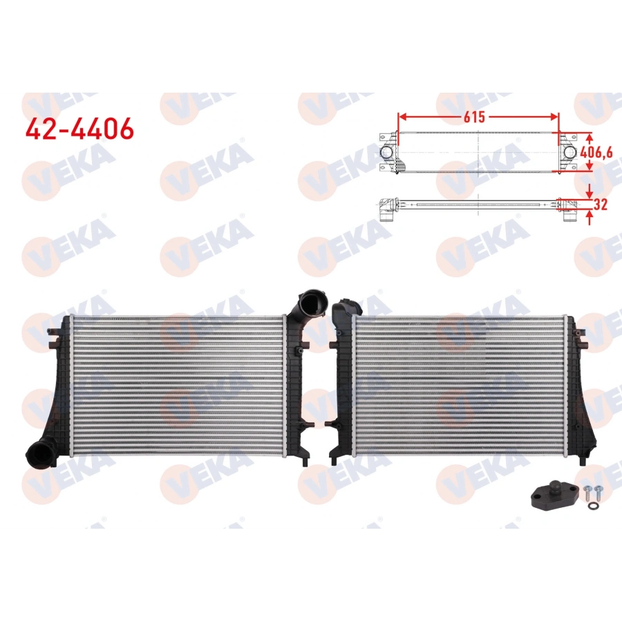 TURBO RADYATORU (INTERCOOLER) VOLKSWAGEN CADDY III (2KA,2KH,2CA,2CH) 1.9 TDI (BSU, BJB, BLS) 2004-2010