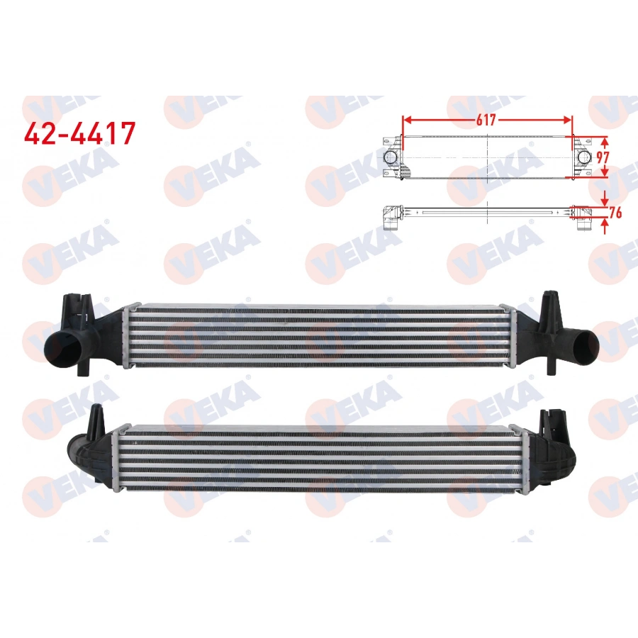 TURBO RADYATORU (INTERCOOLER) VOLKSWAGEN POLO (6R,6C) 1.4 TSI 2009-