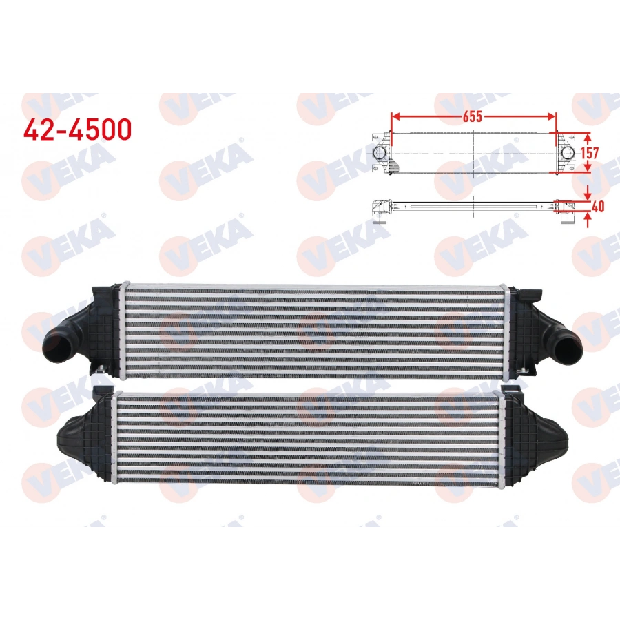 TURBO RADYATORU (INTERCOOLER) VOLVO S60 II 1.5 T3 - 2.0 D3 2010- / V40 D2 - D3 2012- / V60 D3 - T3 2010-