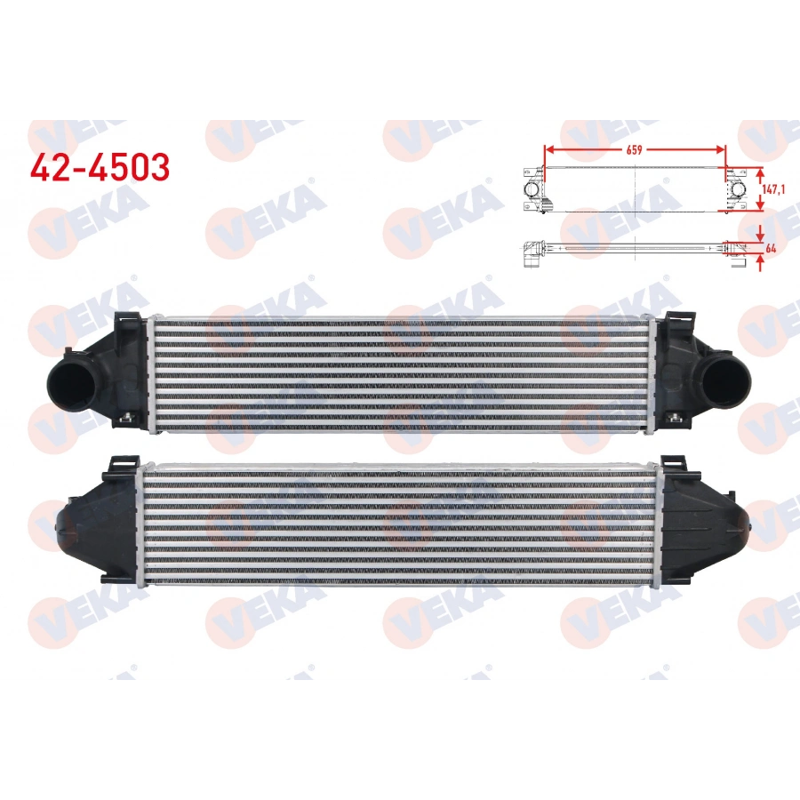 TURBO RADYATORU (INTERCOOLER) VOLVO S60 II 2.0 T - 2.0 D - 2.4 D 2010-/ V60 D3 2010-/ XC60 2.0 T - 2.4 D 2008-