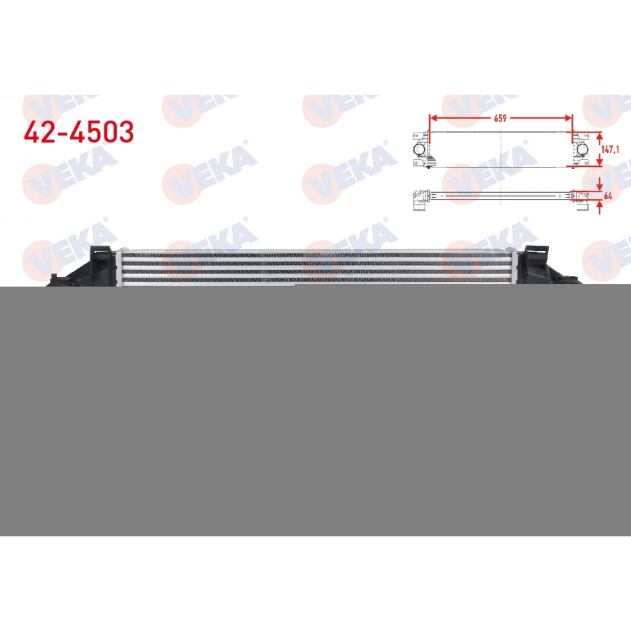 TURBO RADYATORU (INTERCOOLER) VOLVO S60 II 2.0 T - 2.0 D - 2.4 D 2010-/ V60 D3 2010-/ XC60 2.0 T - 2.4 D 2008-