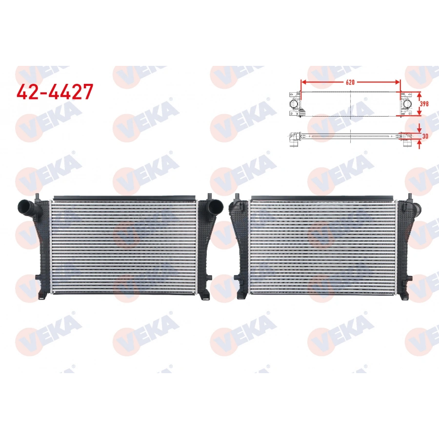 TURBO RADYATORU (INTERCOOLER) VW GOLF VII 2.0 GTI 2012-/ PASSAT 2.0 TSI 2014-/ SUPERB 2.0 TSI 2015-/ LEON 2.0 TFSI 2012-/ AUDI TT 2.0 TFSI 2013-