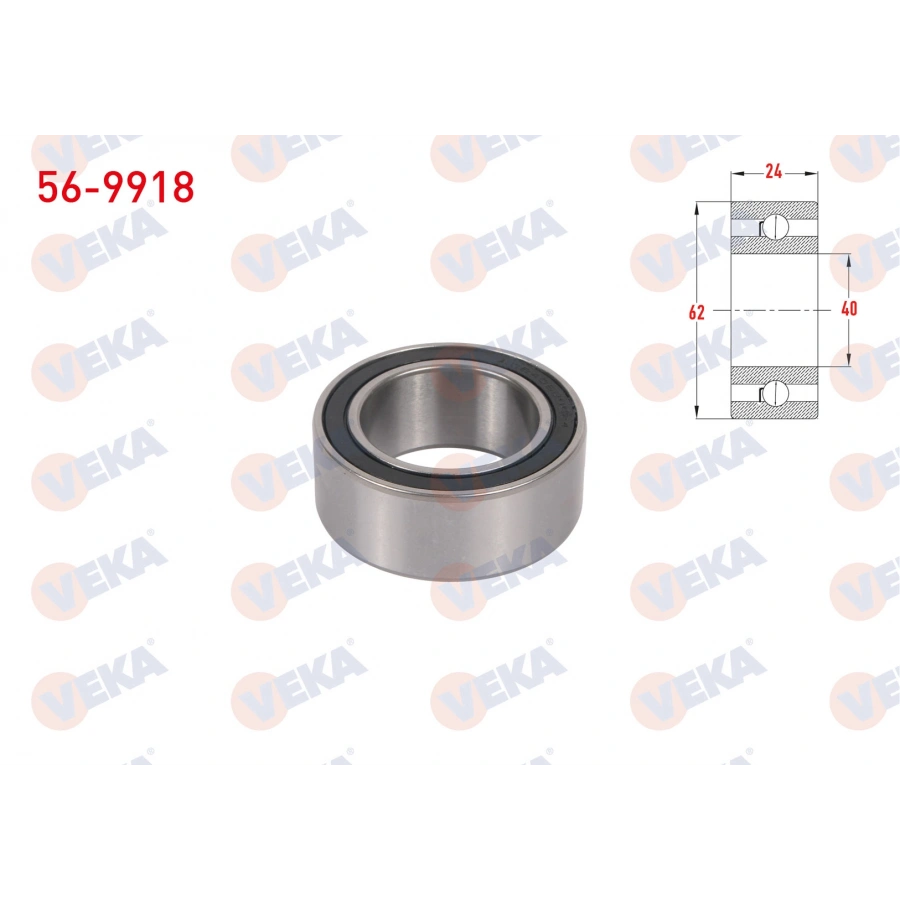 UNIVERSAL KLIMA RULMANI 40X62X24